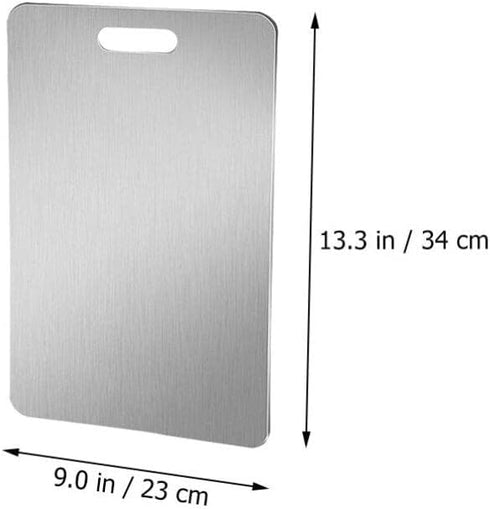 BESTOYARD Stainless Steel Cutting Board, 13.3"x9" for Child Fruit Kitchenware