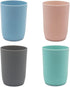 Topsky 4-Pack Bathroom Tumbler, Plastic Toothbrush Cup, Reusable Drinkware for Mouthwash