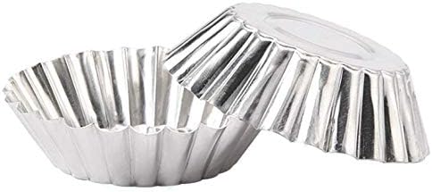 10 Pcs Stainless Steel Mini Tart/Pie Pans, Reusable Non-Stick Baking Molds for Tartlet and Cupcake Baking.
