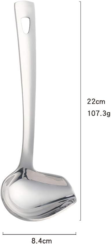 BuyGo Sauce Ladle, Drizzle Spoon with Spout, Stainless Steel Kitchen Utensil, 8.67 Inch, Silver
