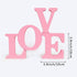Wooden Love Sign Table Top Decorative Letter for Wedding Party Home Decor Pink