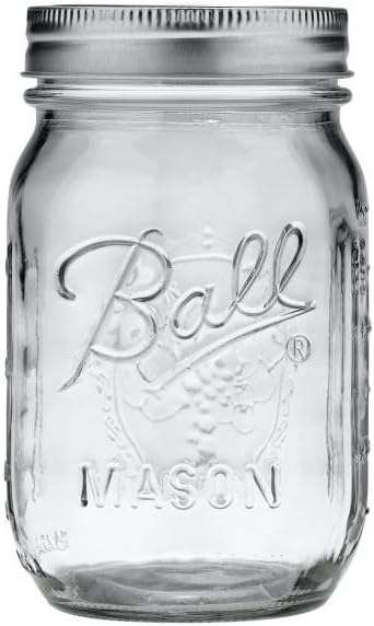 Ball Glass Mason Jar, Regular Mouth, Pint Size, 16 OZ, Pack of 3