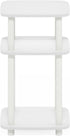 3-Tier Furinno JUST Side Table, Turn-N-Tube End Table with Open Shelf, Round Curve Corner Night Stand, Bedside Table
