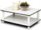 Furinno JUST Coffee Table, 2-Tier Modern Coffee Table with Open Shelf, Toolless