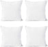 Encasa XO Throw Pillow Covers Only, 18"x18", 4 Pc Pack with Invisible Zipper, Polyester Twill for DIY