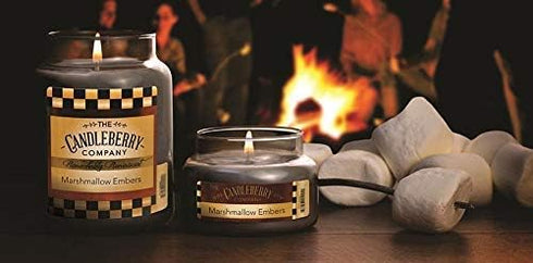 Candleberry Candles, Strong Fragrances for Home, Hand Poured in The USA, Highly Scented Large Jar 26 oz (Marshmallow