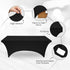 Utopia Kitchen 4FT Spandex Tablecloth - 1 Pack, Black - 200 GSM Stretch, Fitted, Washable Table Cover