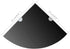vidaXL Black Tempered Glass Corner Wall Shelf - Compact Design