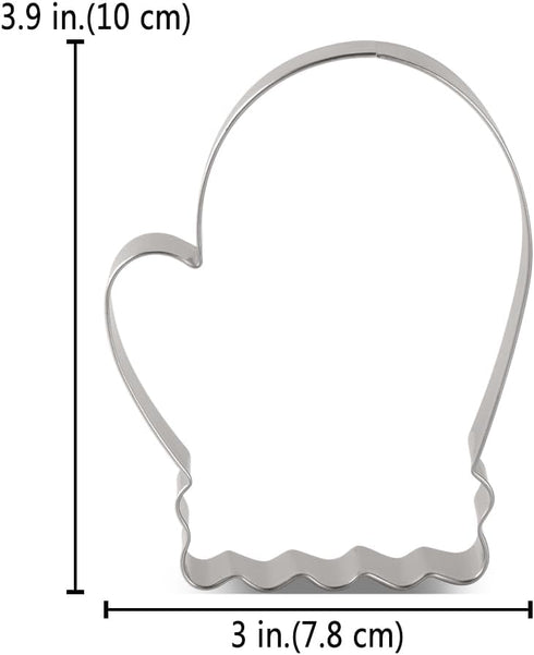 LILIAO Christmas Winter Mitten Cookie Cutter - 3.1 x 4 inches - Made of Stainless Steel