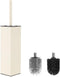 BVL Toilet Brush and Holder Set White Freestanding for Bathroom