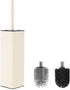 BVL Toilet Brush and Holder Set White Freestanding for Bathroom
