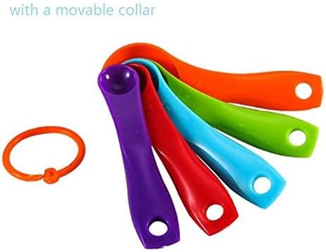 5 Pcs Colorful Plastic Measuring Spoons, Kitchen Accessories for Baking Coffee Tea, 1/2.5/5/7.5/15ml