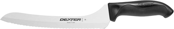 Dexter 9" Scalloped Offset Slicer | Black Handle