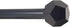 Ivilon Drapery Treatment Window Curtain Rod, Faceted Hexagonal 1 inch Pole, 16 to 28 Inch Black