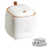 Mini Countertop Trash Can with 5 Rolls of Trash Bags, 0.5 Gallon Wastebasket with Press Type Lid for Bathroom, Coffee