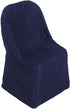 Tableclothsfactory Navy Linen Polyester Folding Chair Cover Dinning Chair Slipcover for Wedding Party Event Banquet
