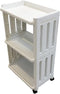 TENBOAT Rolling Storage Utility Cart Slim Organizer Shelf with Wheels 3 Tier Narrow