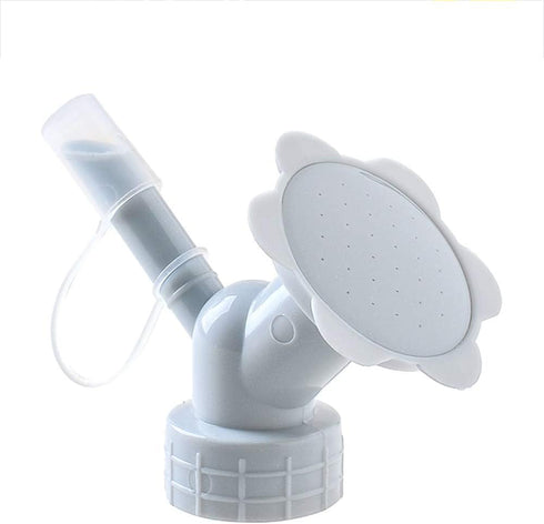 White Bottle Cap Sprinkler, 2 in 1 Reusable Plastic Nozzle for Flower Bottle Watering Cans, Garden Tool (Grey)
