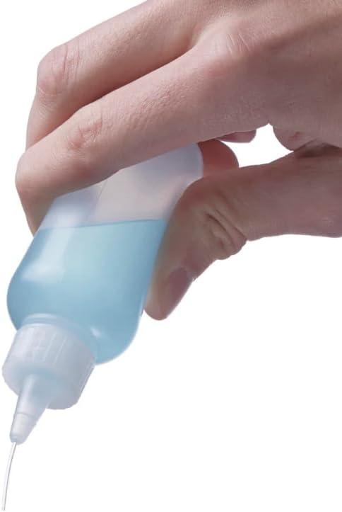 ljdeals 2 oz Plastic Squeeze Bottles with Yorker Caps, Pack of 6, BPA Free, for Condiments, Craft, Hair Color