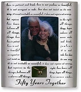 Roman Giftware 50TH Anniversary Frame, 7" H, Religious and Inspirational, Durable (1x6x7)