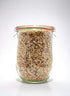 Weck Tulip Jar, 1 Liter Sour Dough Starter Jar with Glass Lid, Rubber Seal, and Steel Clips