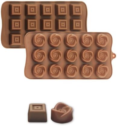 homEdge Truffle Mold Set of 4 Packs - Food Grade Non-Stick Silicone Jelly Chocolate Candy Ice Molds