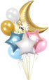 34 PCS Twinkle Little Star Baby Shower Birthday Party Decoration, Moon and Star Mylar Balloons for Gender Reveal