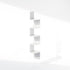 5-Tier Furinno Rossi Floating Corner Shelf for Wall, Corner Zigzag Shelf Wall Mounted, Radial Wall Mount Shelves