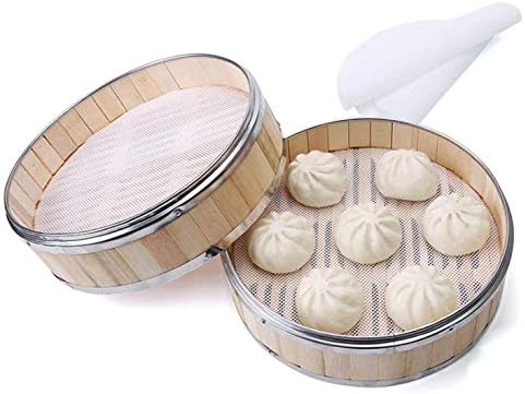 4 Pieces Round Silicone Reusable Steamer Mat Mesh Sheets for Food Dehydrator, 10" Diameter