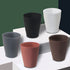 Feisco 2-Pack Small Round Trash Can, Plastic Wastebasket for Bathroom, Bedroom, Kitchen, Office (Black)