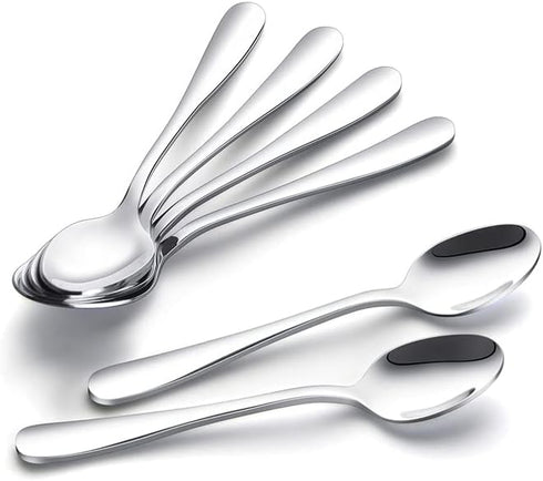 IQCWOOD Coffee Spoons, Mini Espresso Spoons, 6 Pieces Stainless Steel Spoons Silverware Set, 4.7 Inches