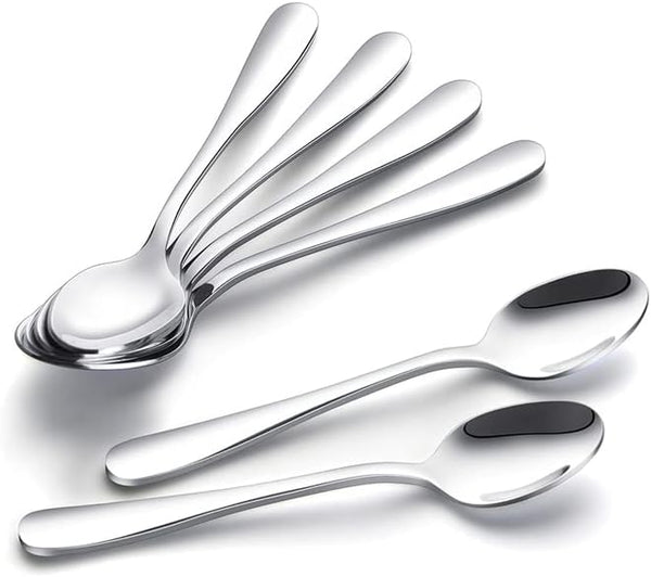 IQCWOOD Coffee Spoons, Mini Espresso Spoons, 6 Pieces Stainless Steel Spoons Silverware Set, 4.7 Inches