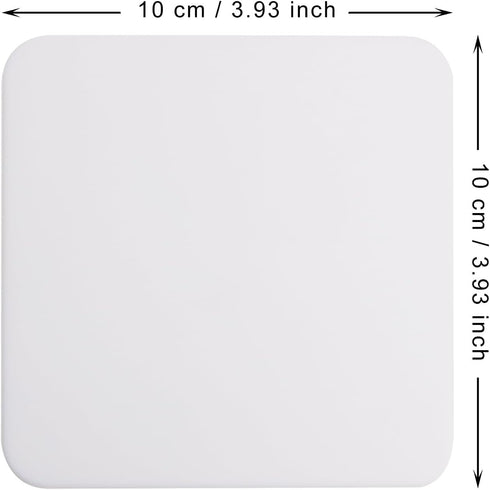 Mini Skater 3pcs 10x10x0.2CM Bar Coasters Square Silicone Coasters for Drinks Beverage Coffee Table Tea Coaster (Blue)