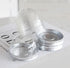 Hewnda 50 Pack Clear Plastic Mini Cake Box, 2 Inch Muffins Cookies Dome Box for Wedding Birthday Gift (Silver)
