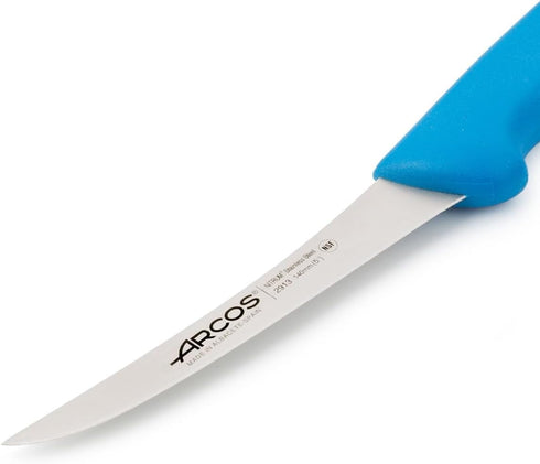 Arcos Boning Knife, 5 Inch Nitrum Stainless Steel, Professional Butcher Knife, Series 2900, Color Blue