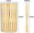Jovitec 220 Pcs Mini Bamboo Forks – 3.5 Inch Appetizer Cocktail Forks for Birthday Party and Wedding Food