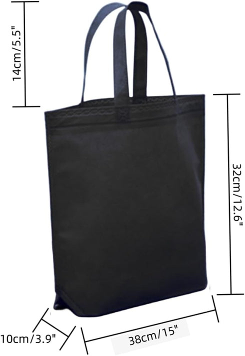 10PCS Reusable Tote Bags for Travel, Kitchen, Dining, Non-woven Fabric Grocery Bags with Handles