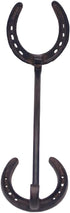 Treasure Gurus Cast Iron Horseshoe Cowboy Hat Rack, Rustic Western Wall Hook Coat Hanger