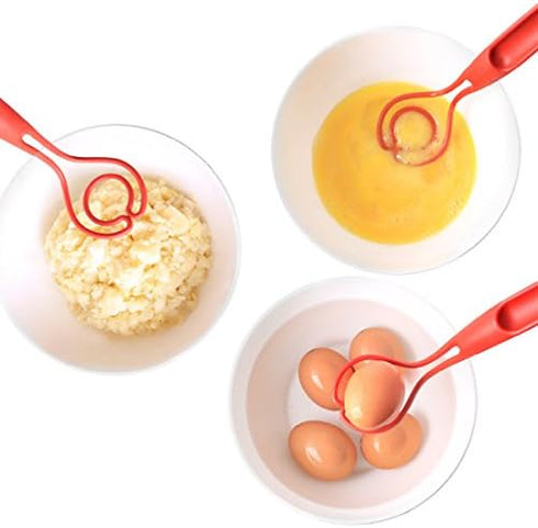 Multi Purpose Functional Utensil, Fried Rice, Potato Masher, Whisk, Mixing Dough, Dishwasher Safe, Red