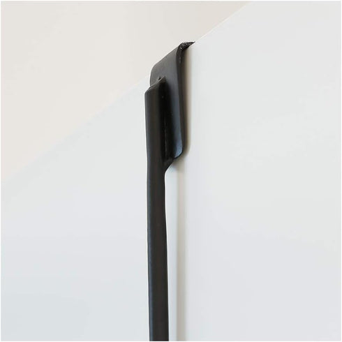 16" Wreath Hanger for Front Door, 2 Pack Wrought Iron Over The Door Hook, Matte Black