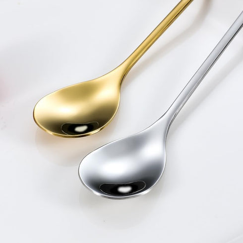 10 Pieces Stainless Steel Heart Butterfly Coffee Spoon Set, 4.7 inch Dessert Spoon for Kitchen, Cafe or Bar