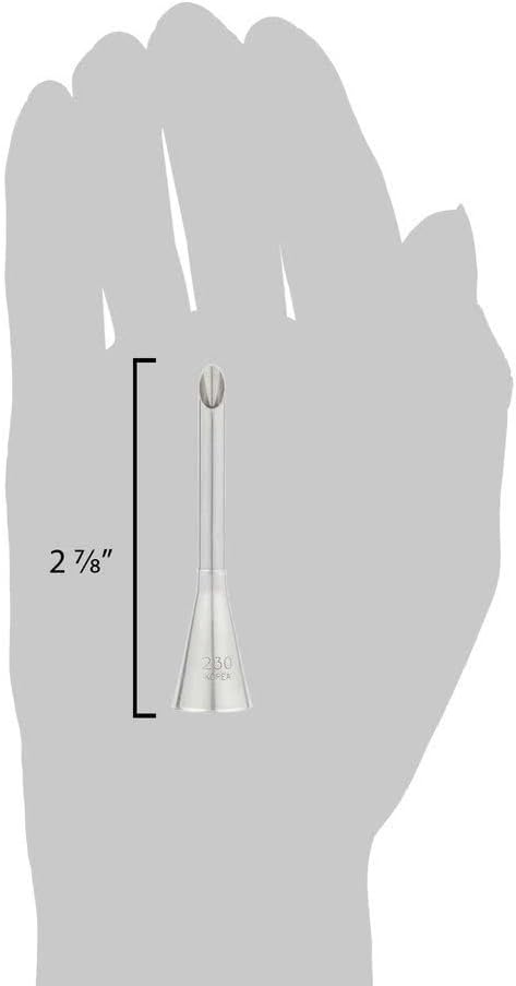 Ateco 230 Bismark Metal Piping Tip, 2 7/8" - Great for filling donuts, cupcakes, and pastries