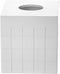 Creative Scents Polar White Tissue Box Cover - Decorative Holder for Bathroom with Wide Opening