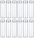 TOBWOLF 12PCS Glass Spice Jars - 50ml / 1.7oz Transparent Containers with Aluminum Lids for Home Kitchen Storage