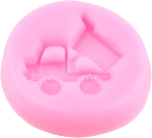MIYAHOUSE Bulldozer Set 6 Silicone Molds Excavator Fondant Mold Crane Construction Truck Mold For Cake Decorating