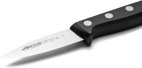 Arcos 3 Inch 75mm Rivet Paring Knife Stainless Steel. Kitchen Knife for Peeling Fruits and Vegetables. Ergonomic