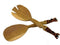 Hand-Carved Giraffe Salad Serving Set