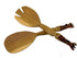 Hand-Carved Giraffe Salad Serving Set