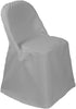 YOUR CHAIR COVERS - Polyester Folding Chair Cover Gray, Fitted Seat Covers