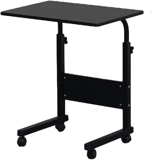 HomVent Adjustable TV Tray Table Rolling Sofa Side Snack Table with Wheels Portable